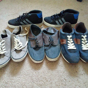 4 Pairs Of Men's Shoes Tommy Hilfiger H&M Adidas